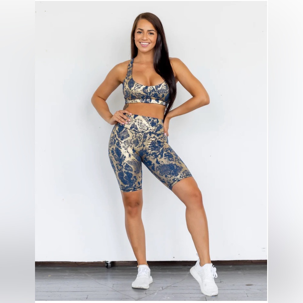 💔 Astoria LUXE METALLIC Series Short - Navy/GoldSize L